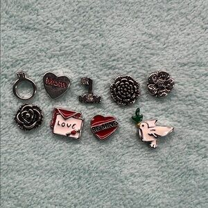 Floating Locket Charms  - wedding Love theme
